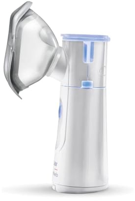 Flaem, Light Neb, Nebulizador Portátil Silencioso, Ligero, Ergonómico y de Bolsillo para la Vía Aérea Baja, Aerosol Certificado para Adultos y Niños con Mascarillas Soft Touch, Made in Italy