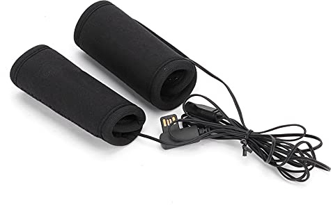 Leapiture Poignée Couverture Chauffante Moto Guidon Chauffant USB Poignées Chauffantes 3 Niveaux Anti-Slip Remplacement pour 22-32mm/0.9-1.3in