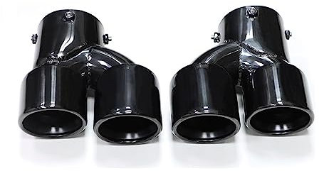Auspuffblende 1 Paar Kohlefaser-Auspuffspitze Für BMW G22 G23 M440i 2021 2022 Dual Auspuffrohr Schalldämpfer Spitze Auspuffanlage Düse Endrohr Endrohr (Farbe : Schwarz)