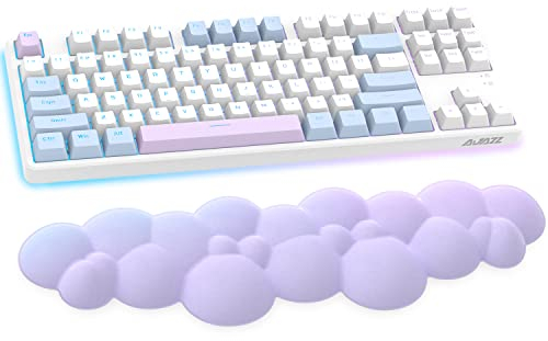 Gaming-Tastatur-Handballenauflage, Memory-Schaum-Tastatur, Handballenauflage, ergonomische Handauflage, Handgelenkauflage für Computer-Tastatur, Laptop, Mac, Schmerzlinderung, Violett