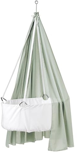 Leander Betthimmel für Leander Classic™ Wiege Sage Green - Babybett Himmel fürs Babyzimmer - Leichter Wiegenhimmel aus halbtransparenter Baumwolle