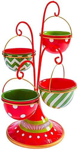 Soporte para Servir Aperitivos, Estante para Aperitivos De Árbol De Navidad, Cesta Creativa para Aperitivos, Cuenco para Dulces, Soporte para Postres De Navidad, Platos De Frutas
