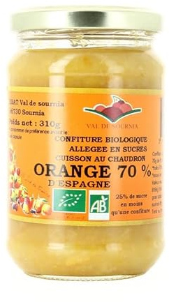 Confiture d'orange allégée 6 pots 310 g FR Val de Sournia