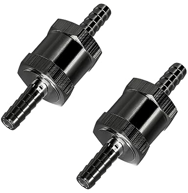 JNNJ Lot de 2 clapets anti-retour pour carburant de voiture - Pour carburant, diesel, huile végétale et eau (6 mm)