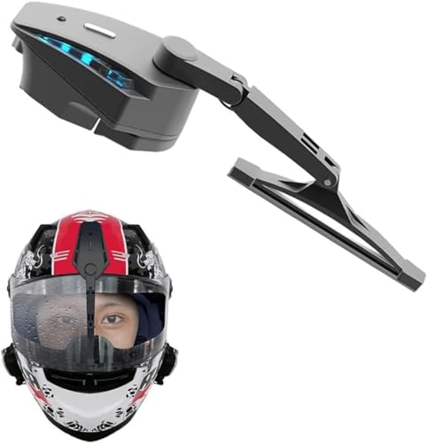 Hfnnhl Essuie-Glace pour Casque de Moto, essuie-Glace Universel pour Casque de Moteur, essuie-Glace électrique léger, étanche, Compatible avec la Plupart des visières