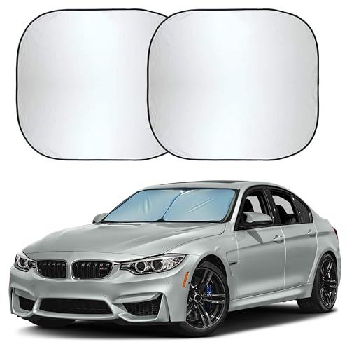 Autovir Car Windshield Sun Shade Foldable | Front Windshield Shade for Sun, Heat and UV Rays | Sunshade for Car Front Window and Interior Sun Protection | Medium (28 x 31 inches)