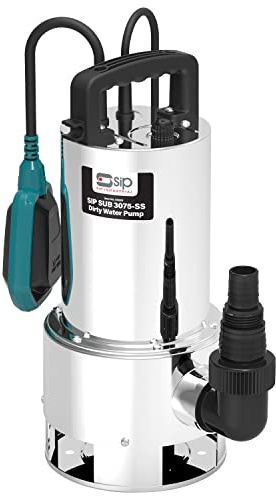 SIP SUB 3075-SS Submersible Water Pump Dirty Water with Float Switch 230V 750W 16,500L/hr Flow Rate