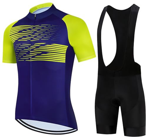 Fahrradtrikot-Set für Herren, kurzärmelig, Fahrradbekleidung, Sommer, Fahrradbekleidung, 6, Small