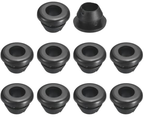 QUARKZMAN 30pz Passacavo 5mm ID 7mm Guarnizione per Cavi Passacavo in Gomma Gommini Passacavo Elettrico per Firewall Guarnizione per Cablaggio Elettrico, Nero