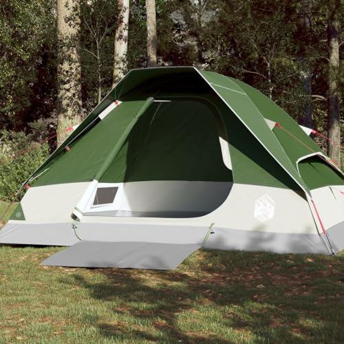 Tino Tech 274 x 213 x 150 cm - Tente de camping d'extérieur pour 4 personnes - Coupe-vent - Tente familiale - Grande tente à lancer - Tente de festival - Tente de trekking - Polyester - Vert