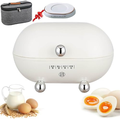 Cocedor De Huevos Inteligente, Hervidores De Huevos Eléctricos, Cocedor Rápido De Huevos con Posavasos De Tres Posiciones Y Bolsa De Almacenamiento, Vapor con Circulación De 360°, Capacidad para 7