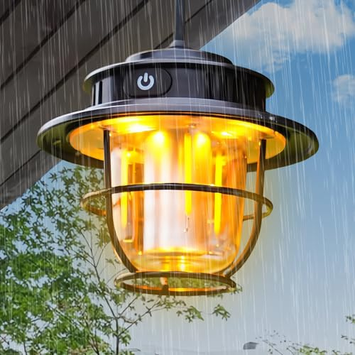 Sporgo LED Campinglampe IPX4 Wasserdicht 4400 mAh 4 Lichtmodi USB C Aufladbar Tragbar Zeltlampe Notfall
