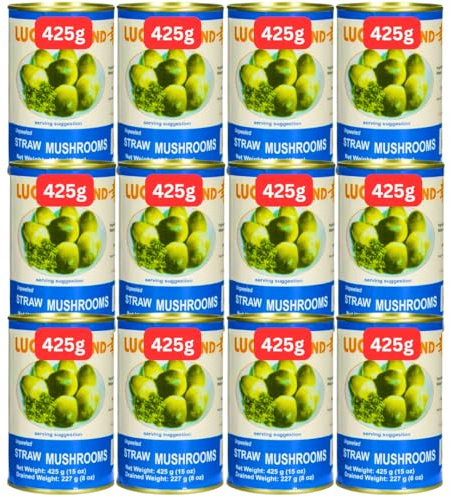 Straw Mushrooms 425g Tins Tinned Mushroom (12x425g)