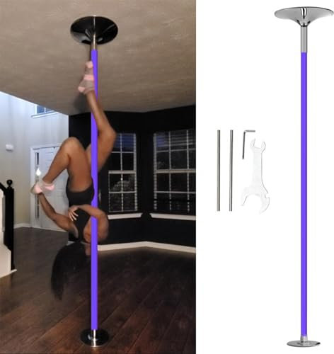 Balettstång, Spinnande Dansstång Lila Silikon, Bärbar Poledance-Stång För Nybörjare Och Professionella, Hemmafest, Klubbbar, Strippare, Kompletterande Kit),Height 2.3-3.25 m (7.5-10.7