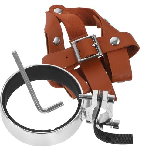 ibasenice Retro Pu Leather Bicycle Water Bottle Cage Bike Drink Holder Cup Holder for Bike