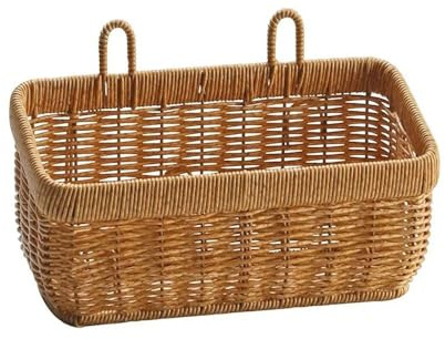 Wall Hanging Storage Basket,Woven Storage Basket,Garden Plant Basket,Multifunctional Vegetables Organzier,Flower Plant Pot(L)