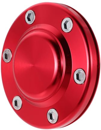 Ciieeo Tapacubos De Rueda De Aleación De Aluminio 105 Mm Electrochapado Rojo, Tapa Central del Buje Resistente, Protección contra Polvo y Agua, Compatible Vehículos para Uso Automotriz Diario