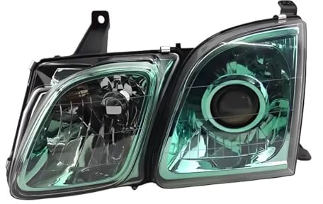Rugnipw Fanale Proiettore Per Lexus LX470 1998-2007 Paraurti Anteriore Auto Faro Allo Xeno Lampada Di Guida Faro Anteriore Lampada Alogena Faro Anteriore(Green Left)