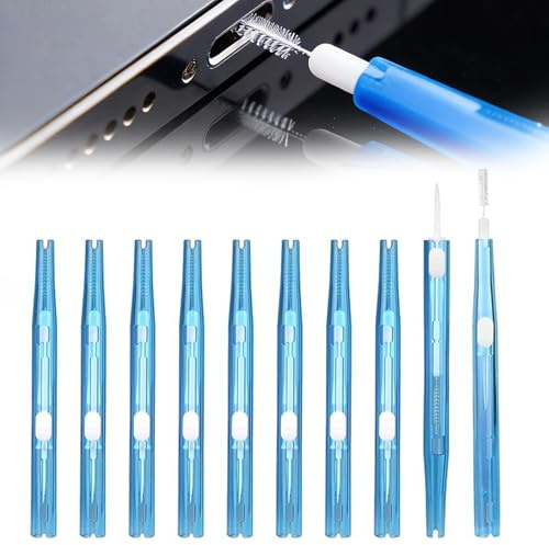 10PCS Phone Cleaning Kit, Charging Port Cleaning Kit, Phone Port CleaningKit, iPhone Speaker CleaningKit, Anti-Clogging Bristles & Hook ChargingPort CleaningBrush for Phones USB C Headphones Speaker