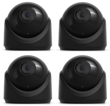 Ubiquiti UVC-G6-TURRET-B Telecamera IP Turret Esterno 4K 8MP Bundle 4 Pezzi – IP66 PoE, Visione Notturna 30m, AI Persone e Veicoli, 3864x2160 UHD, Sistema Videosorveglianza Professionale Nero