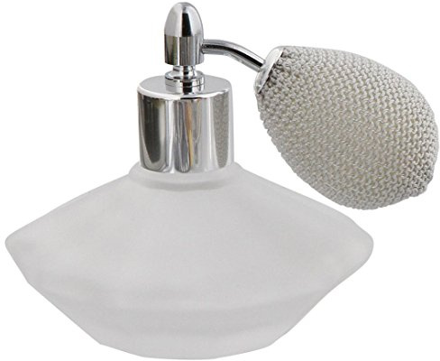 Flakon Matt-Glas m. silb.BallPumpe, 50ml, Kosmetex Parfum. Gesichtswasser, Parfümzerstäuber, leer, Matt - Silber