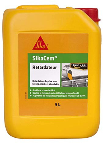 SIKA - Retardateur de Prise béton mortier - SikaCem Retardateur - 5L