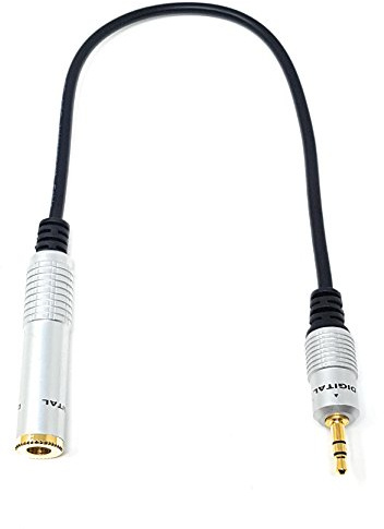 Maincore 30cm 3.5mm Jack to 6.35mm (1/4) Stereo Socket Adapter Cable – Headphone Extension Lead for Hi-Fi, Amplifier, Mixer, DJ & Studio Equipment