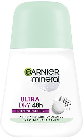 Garnier Anti-Transpirant, Intensiver Schutz vor Körpergeruch & Achselnässe, Bis zu 48 Stunden Wirkung, Mineral UltraDry, 1 x 50 ml