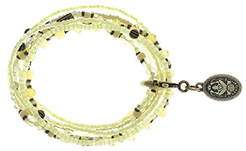 Konplott Petit Glamour d´Afrique - Armband elastisch - Gelb - Antikmessing