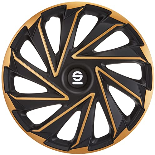 Sparco Radzierblenden Varese - 16-Zoll - Gold/Schwarz - Satz mit 4 Stück