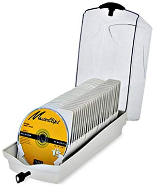 ChengBeautiful Nehmen Sie LP-Speicher-Fall CD Tray Hält 50 CD for Medien Regal Lagerung Und Organisation CD-Aufbewahrungsbehälter Vinyl Record Storage Box (Color : White, Size : 26X13.5X12.5CM)