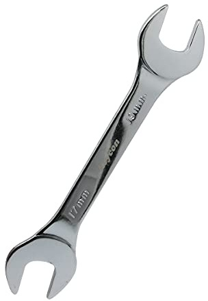 ExcInter Open Ended Spanner, 17x19mm Double End Silver Wrench 3mm Ultra Thin Repairing Tool For Use Under Narrow Space Conditions