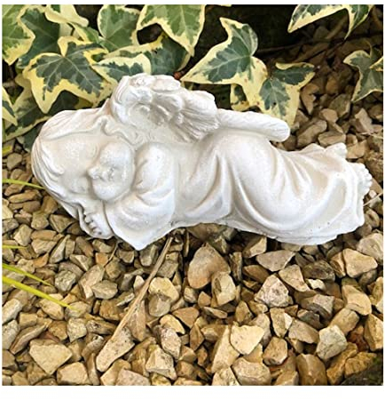 Radami Engel Grabengel Schutzengel liegend Grabschmuck Grabdeko ca.650g