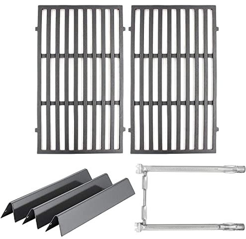 Hongso Grill Parts for Weber Spirit 200 Series Spirit E/S 200 & 210, Spirit II 210 Series Grills (Front Control, 2013 and Newer), 17.5 Grill Grates 15.3 Flavorizer Bars and 18 Inch Burner Tubes