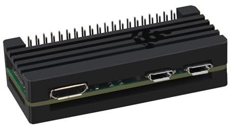 eleUniverse 2W01 Aluminium Gehäuse für Raspberry Pi Zero 2W, Passivkühlung | Aluminium Kühlergehäuse, Mit GPIO-Header, Robuster Schutz, Auch passend für RPi Zero / Zero W