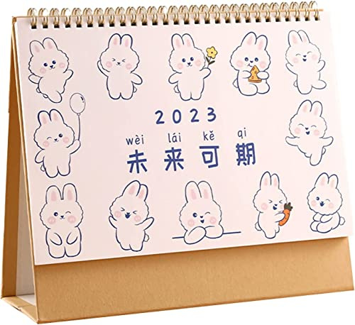 OLOTU Tischkalender Tragbarer Kalender, Kleiner stehender Flip-Desktop-Kalender von September 2022 bis Dezember 2023, Heimtischkalender Planer