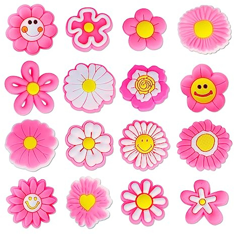 AUAUY 16PCS Adornos Zapato Decoración, Shoe Charm Pin, Naughty Charm Pin, J