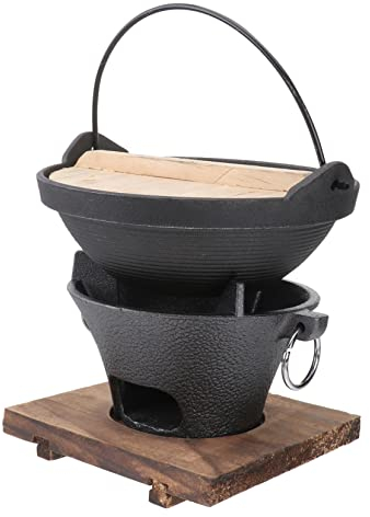 OQHAIR 1 Set Sukiyaki Outdoor Cooking Stove Japanese Cookware Bread Loaf Pan with Lid Sukiyaki Pot Sukiyaki Pan Japanese Cast Iron Pot Non-Stick Pot Camping Cooker Pot Soup Pot Oven