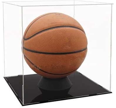 Klarer Schaukasten aus Acryl 25 45 cm Basketball Fußball Acryl Display Boxen für signierte Erinnerungsstücke Sammlerstücke, Buch Parfüm Handtasche Storage Organizer, große staubdicht Rugby-Koffer ( Si
