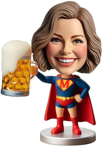 Wackelköpfe, personalisierbar für das Oktoberfest, personalisierte Köpfe, Wackelkopf-Figuren, handgefertigte Karnevalsgeschenke, Actionfigur basierend auf Ihrem Foto
