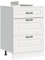 IKAYAA Mueble Bajo de Cocina con 3 Cajones, Estante de Cocina Kalmar, Armario Bajo Cocina, Mueble de Cocina, sin encimera 60 x 46 x 81.5 cm Blanco