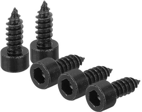 QUARKZMAN 150 Stück M6 Selbstschneidende Zylinderkopfschrauben, M6x16mm 304 Edelstahl, Sechskantkopf-Bohrschrauben, Innensechskant Zylinderkopfschrauben, Selbstschneidende Schraube - Schwarz