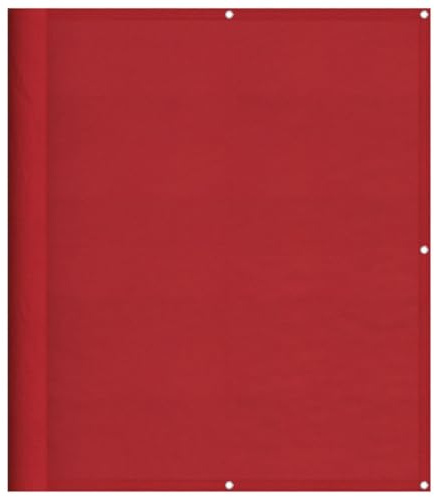 vidaXL Balkon-Sichtschutz Rot 120x800 cm 100% Polyester-Oxford