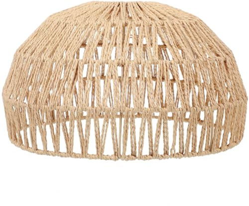 VILLCASE Rattan Leuchtenschirm Geflochten Kleiner Lampenschirm Innenlichtabdeckung Aus Hanfseil Für Restaurant Hot Pot Hotel Und Wohnzimmer