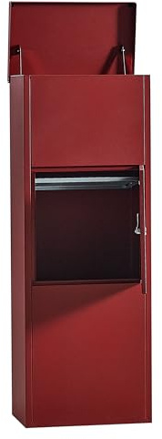 Large Parcel Box Outdoor Parcel Delivery Box Parcel Drop Box Metal Post Box for Internet Deliveries,Wall Mountable Weatherproof Sturdy Mailbox Home Porch - Atahome Ephesus (Red)