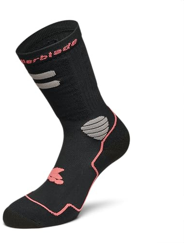 Rollerblade Calcetines de alto rendimiento para mujer, calcetines deportivos para adultos, unisex, negro/coral