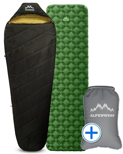 Alpenwert® Isomatte Outdoor [Kleines Packmaß & Ultraleicht] – Testsieger 2026 – 100 Tage risikofrei testen – Aufblasbare Schlafmatte & Luftmatratze für Camping, Wandern, Trekking & Backpacking*
