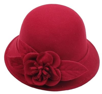 XUCZHAI Melonhatt för kvinnor, fyrverkerier, bob, bankett, elegant varm och kall vinter (färg 10)
