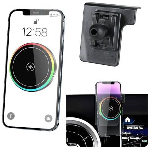 LUNQIN Car Magnetic Phone Mount for Mercedes Benz Sprinter eSprinter 2019 2020 2022 2023 2024 2025 Auto Accessories Best Cellphone Holder Fast 15W Wireless Charger Cell Phones Charging Screen Stand