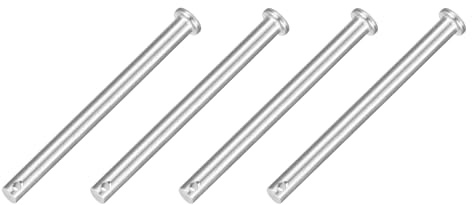 QUARKZMAN 4Pcs M8 x 100mm Pasadores de Horquilla de Un Solo Orificio, Pasadores de Horquilla de Cabeza Plana de Acero Inoxidable para Enganche de Remolque, Reparación Mecánica